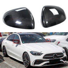 Add-On Carbon Fiber Side Mirror Cover Caps Overlay for Mercedes C-Class W206 C43 C63 C300 2022-2025