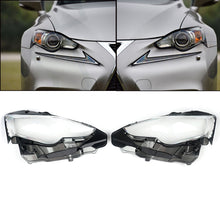 Left + Right Clear Headlight Lens Cover Pair for 2013–2016 Lexus IS250 IS300 IS350