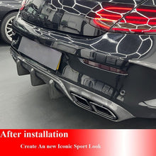 Real Carbon Fiber Rear Diffuser for Mercedes W205 C205 C63 C63S Coupe 2015-2020