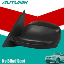 Black Left Side Mirror w/o Blind Spot For 2011-2014 BMW X3 F25 Heated Mirror Driver Side Power View