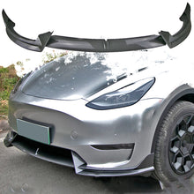 Carbon Style Front Bumper Lip Spoiler Splitter For Tesla Model Y 2020-2024