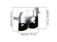 Silver/Black Exhaust Tips Tailpipe Upgrade For Audi A6 C7.5 2016 2017 2018
