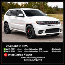 For 2017-2021 Jeep Grand Cherokee SRT Trackhawk AMPP Gloss Black Front Bumper Lip