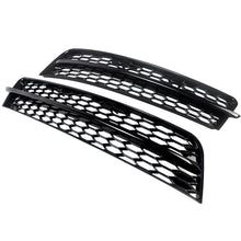 2x Black Front Fog Light Grill Cover For Audi Q7 Non-Sline 2010-2015