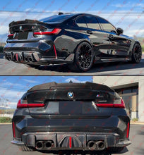 Real Carbon Fiber LED Rear Diffuser + Side Extension fit for 2021-2024 BMW G80 M3