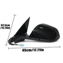 13Pin Left Driver Side Mirror Assembly Black For Tesla Model 3 2017-2023 Heated Memory Recall