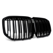 Gloss Black Front Bumper Grill Dual Slats For BMW X7 G07 M50i 2019-2022