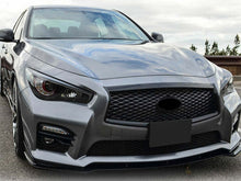 Gloss Black Front Bumper Grill Honeycomb for Infiniti Q50 2014-2017