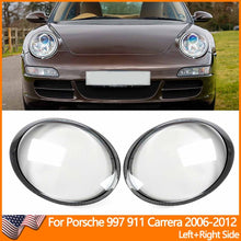 Pair Front Lampshade Headlight Lens Cover For Porsche 997 911 Carrera 2006-2012