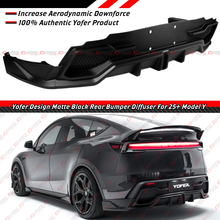 For 2025-2026 Tesla Model Y Juniper Yofer Matte Black Rear Bumper Diffuser Kit