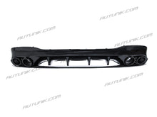Black Rear Diffuser + Exhaust Tips for Mercedes CLA C118 CLA35 CLA45 CLA250 CLA200 AMG Pack 2021-2023 di115