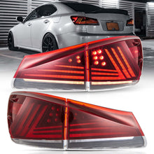 Full LED Red Lens Tail Lights with Animation for Lexus IS250 IS350 IS F 2006–2013