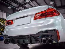 MP Style Gloss Black Diffuser + Twin Exhaust Tips For BMW G30 530i 540i M Sport 2017–2023