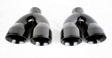 Dual 4" Quad Gloss Black Exhaust Tips Fits Audi S5 2008-2016