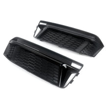 Black Front Fog Light Cover For Audi A4 B9 S-LINE S4 B9 2016-18 Honeycomb Style