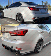 Matte Black For 2006-2013 Lexus IS250 IS350 LED Rear Bumper Diffuser + V2 Corner Spat