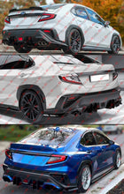 For 2022-2025 Subaru WRX Gloss Black Shark Fin Vortex Bumper Diffuser + Corner Spats
