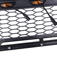 For 2005-2011 Toyota Tacoma Front Bumper Hood Upper Mesh Grille LED Grill Black