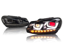 Pair LED Headlights Demon Head Lamps Sequential for VW Volkswagen Golf6 MK6 TDI TSI GTD LPG 2010-2013