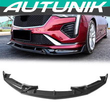 Fits 2020-2024 Cadillac CT5 Carbon Fiber Print PP Front Bumper Lip Splitter Chin (Not Fit V/Sport)