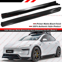 For 2025-2026 Tesla Model Y Juniper Yofer Design Matte Black Side Skirt Extension