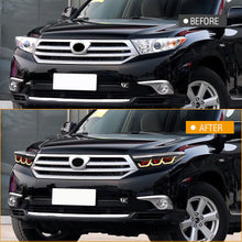 Red Demon Eye LED Headlights For Toyota Highlander 2012-2014 Front Lamp Assembly