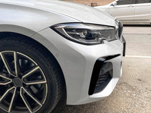 Gloss Black Front Bumper Air Vent Fog Light Eyelid for BMW G20 330i M340i 2019-2022