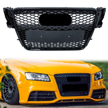 Gloss Black Front Mesh Grille For AUDI A5 B8 S5 2008-2012 fg100