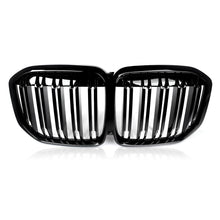 Gloss Black Front Bumper Grill Dual Slats For BMW X7 G07 M50i 2019-2022
