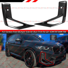For 2022-2025 BMW X3M X4M Full Carbon Fiber Front Bumper Side Air Duct Vent Trim
