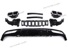 Black Diffuser Chrome Exhaust Tips for Mercedes W205 C205 C300 C43 Coupe 2015-2021 di132