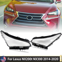Left + Right Clear Headlight Lens Covers for Lexus NX200t / NX300 2014-2020 Headlamp
