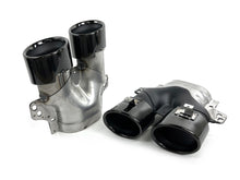 C43 Style Gloss Black Rear Diffuser + Exhaust Tips For Mercedes W205 C200 C300 C350 Non-AMG Sedan 2015-2021
