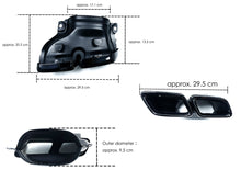 Rear Diffuser w/ Black Exhaust Tips for Mercedes GLS X166 LCI 2016-2018 di204