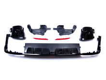 Gloss Black Rear Diffuser + Black Exhaust Tips For Mercedes W222 S500 S550 AMG 2014-2017