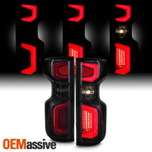 LED Tube DRL Black Smoked Tail Lights For 2019-2024 Chevy Silverado 1500 2500HD