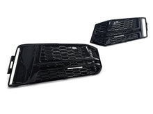 Black Front Fog Light Cover Fit For AUDI A4 B9 S-LINE 2016-2018 Bumper Grille US
