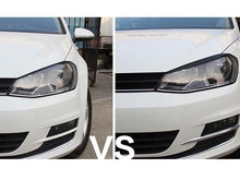 Black Headlight Eyebrow Eyelid Cover Trim For VW Golf 7 GTI TSI TDI MK7 MK7.5 vw162