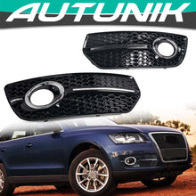 For 2009-2012 Audi Q5 W/O S-Line Pkg Fog Light Cover Grill Gloss Black SQ5 Style
