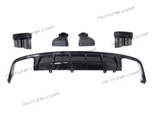 S6 Style Rear Diffuser w/ Black Exhaust Tips for 2019-2024 Audi A6 C8 S-line S6 di92