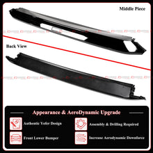 For 2025 Up Honda Civic Yofer Boost Blue Black 2 Tone Front Bumper Lip Splitter
