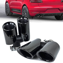 Black Stainless Steel Exhaust Tips for Porsche Macan 2.0L 2014–2018