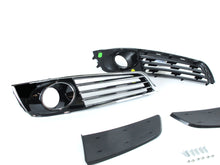 Chrome/Black Fog Light Cover Grille Trim w/ ACC Dummy Cap for 2011-2014 Audi A8 D4