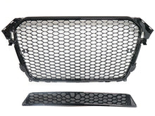 Honeycomb Sport Mesh RS4 Style Front Grille Black For 2013-2016 Audi A4 S4 B8.5