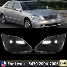 Left+Right Front Headlight Clear Lens Housings for Lexus LS430 2004 2015 2006 Head Lamp Shells