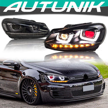 Pair LED Headlights Demon Head Lamps Sequential for VW Volkswagen Golf6 MK6 TDI TSI GTD LPG 2010-2013