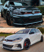 For 2015-2021 VW Golf R GTI MK7 MK7.5 Front Bumper Lip Splitter Gloss Black