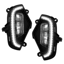 3-Color LED Fog Lights For 2019-2024 Toyota RAV4 Front Bumper Lamps with DRL+Wiring