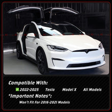 For 2022-2025 Tesla Model X Full Carbon Fiber Front Bumper Fog Light Garnish Trim