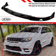 For 2017-2021 Jeep Grand Cherokee SRT Trackhawk AMPP Gloss Black Front Bumper Lip